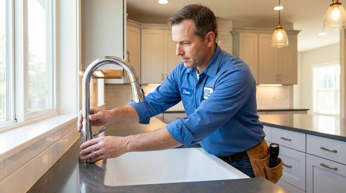 Kitchen faucet installation by Johns Plumbing LLC in Leadwood